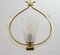 Italian Art Deco Pendant Lamp in Reticello Murano Glass by Ercole Barovier for Barovier & Toso, 1940s 7