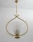 Italian Art Deco Pendant Lamp in Reticello Murano Glass by Ercole Barovier for Barovier & Toso, 1940s 1