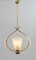 Italian Art Deco Pendant Lamp in Reticello Murano Glass by Ercole Barovier for Barovier & Toso, 1940s 2