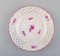 Antike Meissener Porzellan Teller mit rosa Blumenmotiven, 5er Set 2