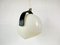 Black Wood and White Plastic Pendant Lamp from Temde, 1970s 3