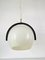 Black Wood and White Plastic Pendant Lamp from Temde, 1970s 4