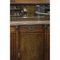 Walnut Cupboard with Beveled Glass and Marble Top 2