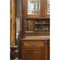 Walnut Cupboard with Beveled Glass and Marble Top 6