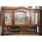 Walnut Cupboard with Beveled Glass and Marble Top 13