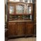 Walnut Cupboard with Beveled Glass and Marble Top 1