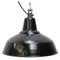 Industrial Black Enamel Hanging Lamp, 1950s, Image 5