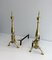 Vintage French Bronze Andirons, 1940s, Set of 2 5
