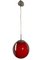 Vintage Space Age Red Globe Pendant Lamp 3