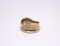Hammered Ring of 8 kt Gold Decorated with Zirko from JAA 2