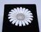 925 Sterling Silver and White Enamel Daisy Brooch by Georg Jensen, Image 1