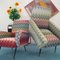 Vintage Missoni Fabric Lounge Chairs by Marco Zanuso, 1960s, Set of 2, Image 3