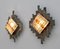 Brutalist Metal and Murano Glass Sconces by Albano Poli for Poliarte, 1970s, Set of 2 5