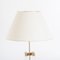 Spanish Hollywood Regency Methacrylate and Brass Table Lamp with Fabric Shade, 1980s, Image 3