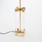Spanish Hollywood Regency Methacrylate and Brass Table Lamp with Fabric Shade, 1980s, Image 4