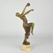 Bailarina Art Déco de bronce con escultura de Joe Descomps, años 30, Imagen 1