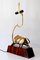 Lámpara Bull o objeto de luz modernista grande de latón de D. Delo, años 70, Imagen 12