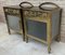 Mid-Century Modern Bronze Vitrine Nightstands with Glass Door and Drawer, 1930s, Set of 2, Image 6