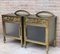 Mid-Century Modern Bronze Vitrine Nightstands with Glass Door and Drawer, 1930s, Set of 2, Image 5