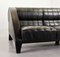 Italienisches 3-Sitzer Widder Sofa aus Schwarzem Leder von Leon Krier für Giorgetti, 1990er 13
