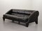 Italian 3-Seat Aries Sofa in Black Leather by Leon Krier for Giorgetti, 1990s, Image 1