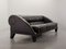 Italienisches 3-Sitzer Widder Sofa aus Schwarzem Leder von Leon Krier für Giorgetti, 1990er 7