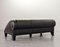 Italian 3-Seat Aries Sofa in Black Leather by Leon Krier for Giorgetti, 1990s 5