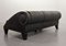 Italian 3-Seat Aries Sofa in Black Leather by Leon Krier for Giorgetti, 1990s, Image 14