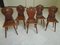 Antique Chalet Chairs with Dragon and Grimace Motifs, Set of 5, Image 12