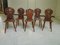 Antique Chalet Chairs with Dragon and Grimace Motifs, Set of 5, Image 2