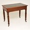 Antique Victorian Mahogany & Leather Writing Table Desk 4