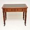 Antique Victorian Mahogany & Leather Writing Table Desk, Image 1