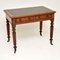 Antique Victorian Mahogany & Leather Writing Table Desk, Image 2