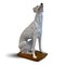 Mid-Century Life Size Italian Glazed Terracotta Greyhound Dog, 1960s, Image 1