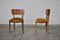 Vintage Walnut Chairs with Studs & Straps and Springs in Velvet, Italy, 1920s, Set of 2, Image 4