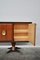 Mahogany, Pearwood, Brass & Marbled Back-Lacquered Glass Top Sideboard with Mirror from F.lli Rigamonti Desio, Milano, 1940s 11