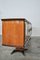 Mahogany, Pearwood, Brass & Marbled Back-Lacquered Glass Top Sideboard with Mirror from F.lli Rigamonti Desio, Milano, 1940s 7