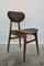 Mid-Century Ash Dining Chairs with Mocha Wool Upholstery, Italy, 1960s, Set of 5, Image 4