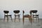 Mid-Century Ash Dining Chairs with Mocha Wool Upholstery, Italy, 1960s, Set of 5, Image 3