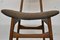 Mid-Century Ash Dining Chairs with Mocha Wool Upholstery, Italy, 1960s, Set of 5 8