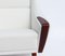 Danish Rosewood Easy Chair with Low Back Upholstered in White Fabric, 1960s 3