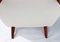 Danish Rosewood Easy Chair with Low Back Upholstered in White Fabric, 1960s, Image 6