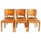 Leather Dining Chairs, 1950s, Set of 6, Image 1