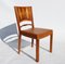 Leather Dining Chairs, 1950s, Set of 6, Image 4