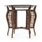 Mesa de té indochina antigua con superficie de cobre calada, Imagen 1
