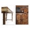 Tavolo pieghevole in legno con gambe in ferro, Immagine 4