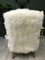 Vintage Art Deco White Sheepskin Armchair, Image 4