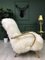 Vintage Art Deco White Sheepskin Armchair 5