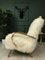 Vintage Art Deco White Sheepskin Armchair 3