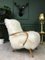 Vintage Art Deco White Sheepskin Armchair 2